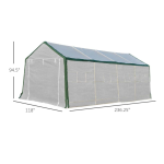 Outsunny 845-409 20' L x 10' W x 8' H Heavy-duty Greenhouse Walk-in Hot House Mode d'emploi