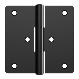 1106 Modern Square Gate Hinges, Black, 4-19/32"