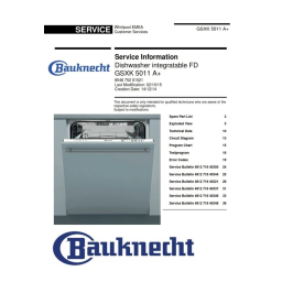 Bauknecht GSX 851 FD Manuel utilisateur | Fixfr