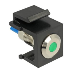 DeLOCK 86463 Keystone LED green 6 V flat, black Fiche technique | Fixfr