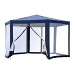 Outsunny 84C-044BU 13ft x 13ft Outdoor Party Tent Hexagon Sun Shelter Canopy Manuel utilisateur