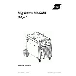 ESAB Origo Mig 630tw MAGMA: Manuel d'instruction + IA | Fixfr
