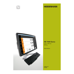 HEIDENHAIN ND 7000 Mode d'emploi | AI Chat & PDF | Fixfr