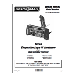 Bercomac 700255-4 40'' Compact Snowblower Manual Lift Manuel du propri&eacute;taire