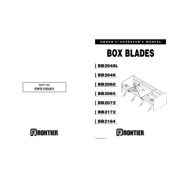 Bercomac BBSST5 Mahindra box scraper 5' standard duty Manuel du propriétaire | Fixfr