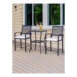 Outsunny 864-005 3PCS Patio Bar Set Mode d'emploi