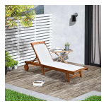 Outsunny 84B-325 Mesh Acacia Wood Adjustable Outdoor Sun Lounger Mode d'emploi