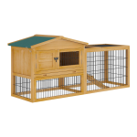 PawHut D51-118BK 42.5&quot; L Wooden Rabbit Hutch Bunny Cage Small Animal House Enclosure Mode d'emploi