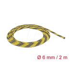 DeLOCK 20737 Braided Sleeve stretchable 2 m x 6 mm black-yellow Fiche technique