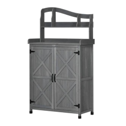 Outsunny 845-807V01CG Outdoor Storage Cabinet & Potting Table Mode d'emploi | Fixfr