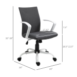 Vinsetto 921-540CG Mid Back Home Office Chair Mode d'emploi