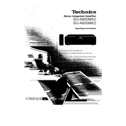 Panasonic SUA800MK2 Operating instrustions | Fixfr