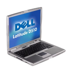 Dell Latitude D510 laptop Manuel utilisateur | Fixfr