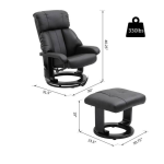 HOMCOM 700-084BK Recliner Manuel utilisateur