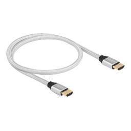 DeLOCK 85365 Ultra High Speed HDMI Cable 48 Gbps 8K 60 Hz silver 0.5 m certified Fiche technique | Fixfr