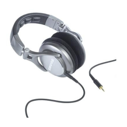 Shure SRH940 Professional Reference Headphones Mode d'emploi | Fixfr