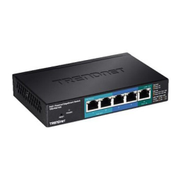 Trendnet TPE-TG50ES 5-Port Gigabit EdgeSmart PoE+ Switch Fiche technique | Fixfr