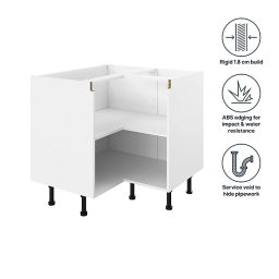 GoodHome 93cm Wide Corner Base Cabinet Manuel utilisateur | Fixfr