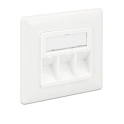 DeLOCK 86194 Keystone Wall Outlet 3 port compact Fiche technique | Fixfr