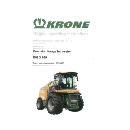 KRONE BiG X 680 Notice d'utilisation + AI Chat & PDF | Fixfr