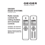 GEIGER Hand-held transmitters GF0.01, GF0.02 and GF0.03 Mode d'emploi