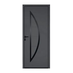 Porte d'entrée aluminium Adora gris 80 x h.215 cm poussant gauche