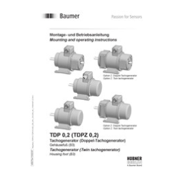 Baumer TDP0,2E LS-4 0099004030 Tachogenerator Fiche technique | Fixfr