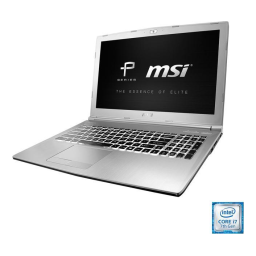 MSI PL60 (7th Gen) (GEFORCE GTX 1050) notebook Manuel utilisateur | Fixfr