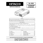 Hitachi CPX970W Manuel utilisateur