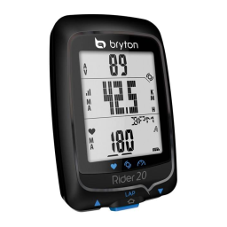 Bryton Rider 20 Mode d'emploi | Fixfr
