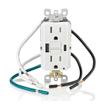 Leviton GUAC1-W GFCI/Outlet/USB Combo Manuel utilisateur