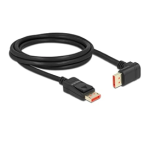 DeLOCK 87051 DisplayPort cable male straight to male 90&deg; downwards angled 8K 60 Hz 2 m Fiche technique