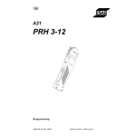 ESAB PRH 3-12 A21 PRH 3-12 Manuel utilisateur