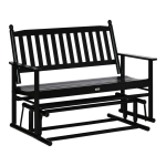 Outsunny 84B-741BK Wooden Outdoor Glider Bench Mode d'emploi