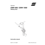 ESAB EWH 600 / EWH 1000 Manuel utilisateur