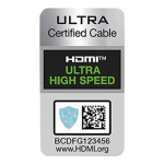 DeLOCK 83994 Ultra High Speed HDMI Cable 48 Gbps 8K 60 Hz grey 0.5 m certified Fiche technique