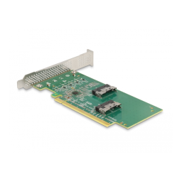 DeLOCK 90077 PCI Express 4.0 x16 Card to 4 x SFF-8639 NVMe - Bifurcation - Low Profile Form Factor Fiche technique | Fixfr