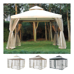 Outsunny 84C-028 10' x 10' Steel Outdoor Weather Resistant Garden Gazebo Mode d'emploi