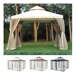 Outsunny 84C-028 10' x 10' Steel Outdoor Weather Resistant Garden Gazebo Mode d'emploi | Fixfr