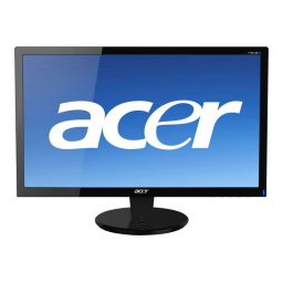 Acer P216HV Monitor Guide de démarrage rapide | Fixfr