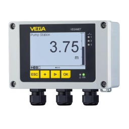Vega VEGAMET 841 Robust controller and display instrument for level sensors Information produit | Fixfr