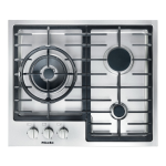 Miele KM 2312 Table de cuisson au gaz Manuel utilisateur