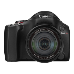 Canon PowerShot SX40 HS Manuel utilisateur | Fixfr
