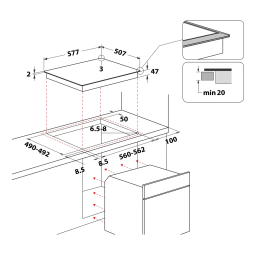 Bauknecht CHR 6640 IN Hob Mode d'emploi | Fixfr