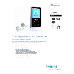 Philips SA3105/02 Baladeur audio/vidéo à mémoire flash Manuel utilisateur | Fixfr