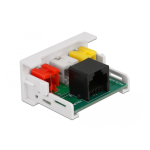 DeLOCK 81342 Easy 45 Module 3 x RCA female to RJ45 female port 22.5 x 45 mm Fiche technique