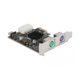 DeLOCK 90049 PCI Express x1 Card to 2 x PS/2 and USB Pin Header - Low Profile Form Factor Fiche technique | Fixfr