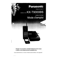 Panasonic KXT9000BS Operating instrustions | Fixfr