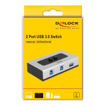DeLOCK 87667 Switch USB 3.0 2 port manual bidirectional Fiche technique