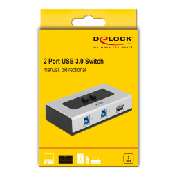 DeLOCK 87667 Switch USB 3.0 2 port manual bidirectional Fiche technique | Fixfr